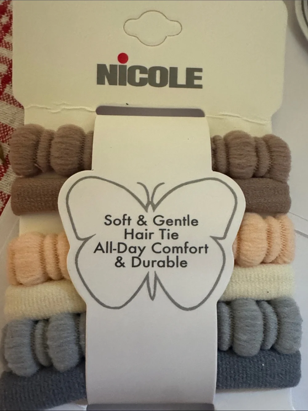 Nicole soft&getle Elastic Hair Tie Set Assorted Colors 6sets 52 ties